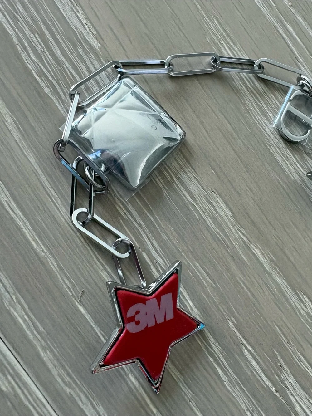 Dior Silver-Tone Star & Logo Charm Chain Phone strap